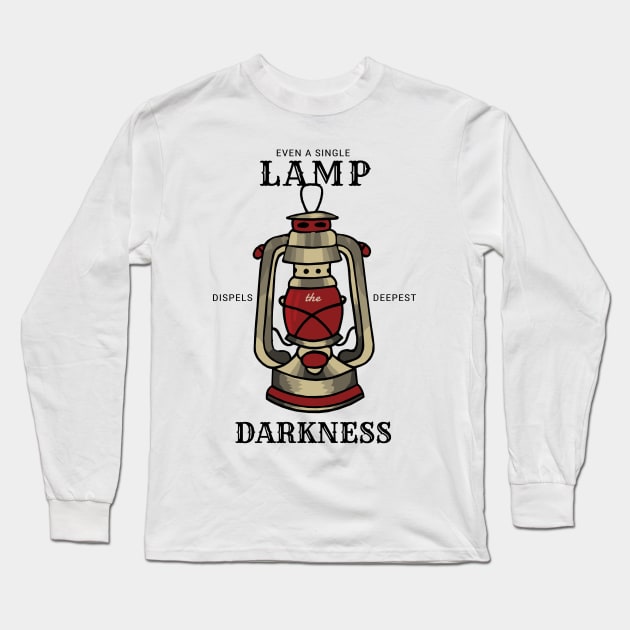 Vintage Lamp Tattoo Long Sleeve T-Shirt by KewaleeTee